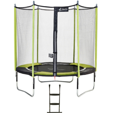 Avis Trampoline de jardin 244 cm + filet de sécurité + échelle JUMPI Kangui 2