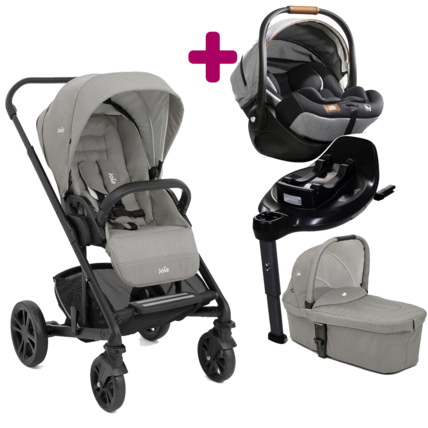 Avis Poussette trio Chrome + siège auto I-Level Recline + nacelle + base pivotante encore Joie 1