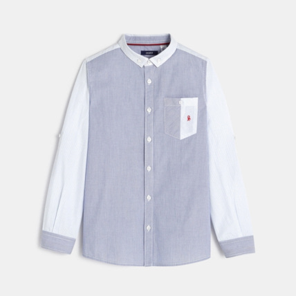 Avis Chemise rayée bicolore bleue garçon OKAIDI 2