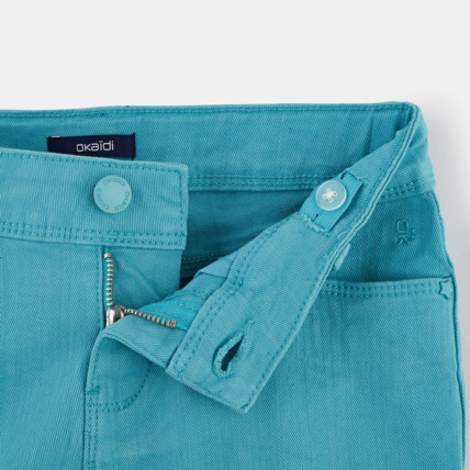 Avis Short en toile turquoise fille OKAIDI 4