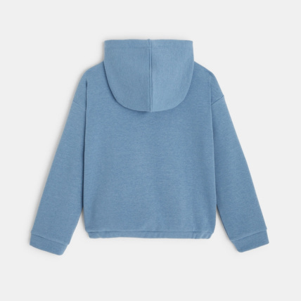 Avis Sweat-shirt tout doux à capuche bleu fille OKAIDI 3