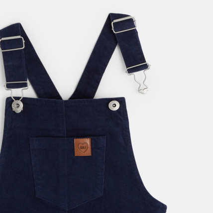 Avis Robe-salopette en velours bleue fille OKAIDI 3