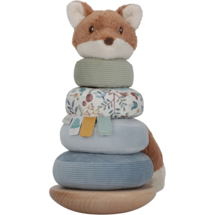 Avis Renard à empiler doudou et bois FSC - Forest Friends LITTLE DUTCH 1