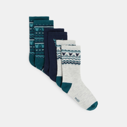 Avis Chaussettes à motifs scandinaves (lot de 3) vertes garçon OKAIDI 1
