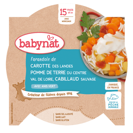 Avis Farandole de Carotte, Pomme de terre et Cabillaud Babybio 1