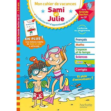 Avis Sami et Julie - De la Grande Section au CP - Cahier de vacances 2023 Hachette Éducation 1