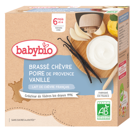 Avis Brassé au Lait de Chèvre français - Poire de Provence Vanille Babybio 1
