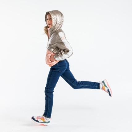 Avis Blouson à capuche irisé et pastel orange fille OKAIDI 1