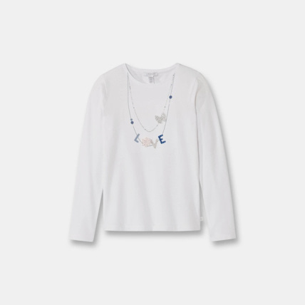 Avis T-shirt avec patch interchangeable blanc fille OKAIDI 1
