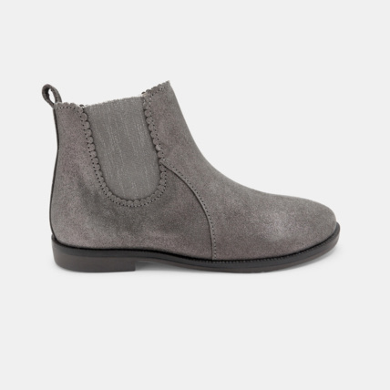 Avis Boots chelsea cuir festonnées grises fille OKAIDI 1