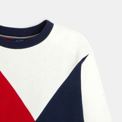 Avis Sweat-shirt tricolore colorblock rouge garçon OKAIDI 3