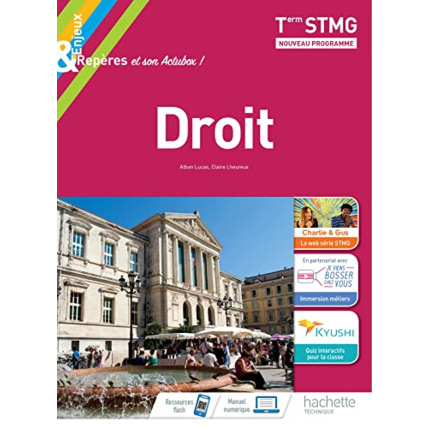Avis Enjeux & Repères Droit Terminale STMG - Livre élève - Éd. 2020 Hachette Éducation 1