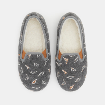 Avis Chaussons fourrés dinosaures gris garçon OKAIDI 2
