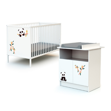 Avis Chambre bébé lit et commode à langer en bois Webaby 4