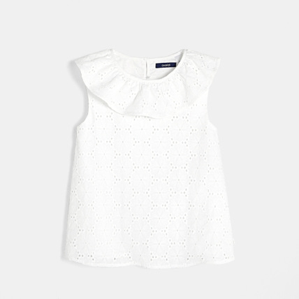 Avis Top en broderie anglaise blanc fille OKAIDI 2