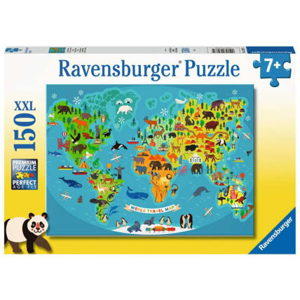 Avis Puzzle La carte du monde des animaux - de 7 ans RAVENSBURGER 1