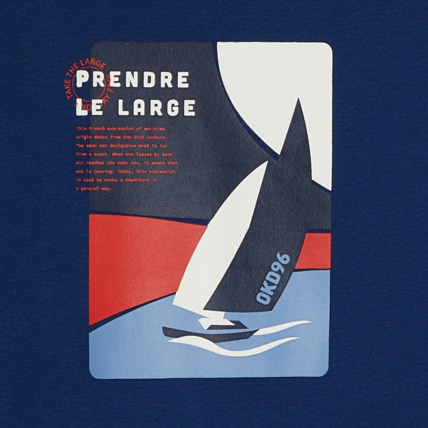 Avis Sweat-shirt à message "Prendre le large" bleu garçon OKAIDI 3