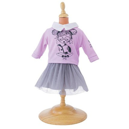 Avis Vêtement pour poupée 42 cm - Ensemble t-shirt rose et jupe grise One World One Future CERISE ET CAPUCINE 1