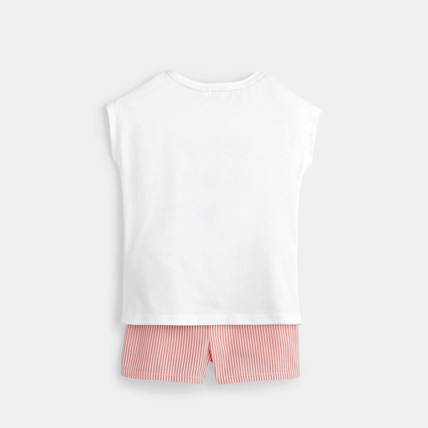 Avis Pyjama-short en jersey blanc fille OKAIDI 2