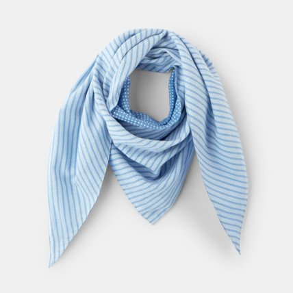 Avis Chèche triangle imprimé bleu fille OKAIDI 1