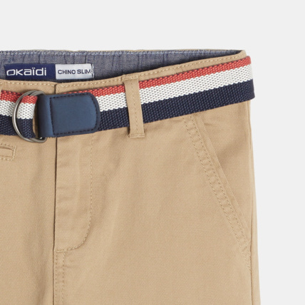 Avis Pantalon chino slim en toile beige garçon OKAIDI 4