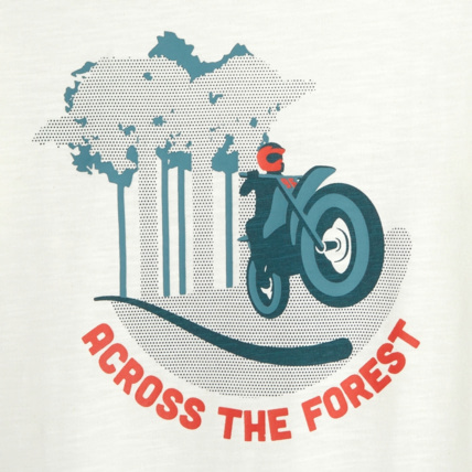 Avis T-shirt manches longues imprimé moto blanc garçon OKAIDI 2