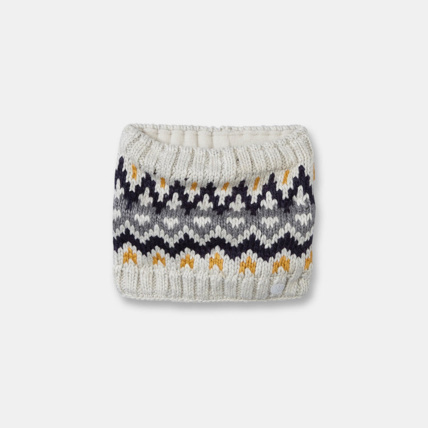Avis Snood en tricot jacquard marron garçon OKAIDI 1