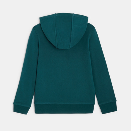Avis Sweat-shirt uni à capuche vert garçon OKAIDI 3