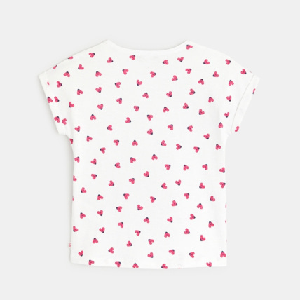 Avis T-shirt imprimé motif "petits coeurs-coccinelles" rose fille OKAIDI 4