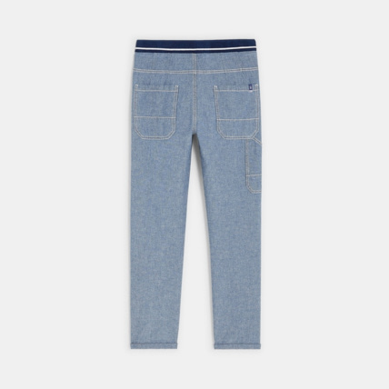 Avis Pantalon carrot rayé bleu garçon OKAIDI 4