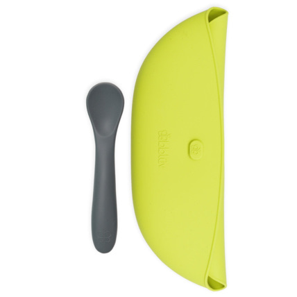 Avis Lot de 2 bavoirs et cuillères en silicone - Pöket Bblüv 7