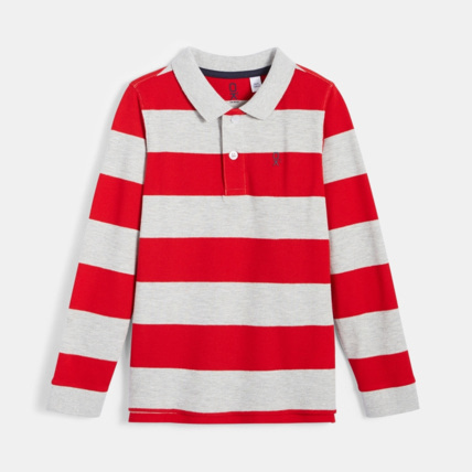 Avis Polo rayé rouge garçon OKAIDI 1