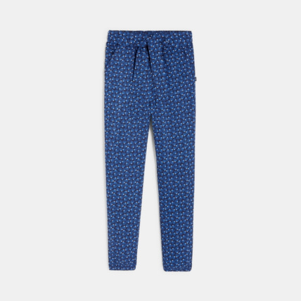 Avis Pantalon fluide imprimé bleu fille OKAIDI 1