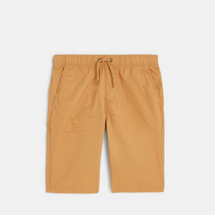 Avis Bermuda slim en toile unie marron garçon OKAIDI 1