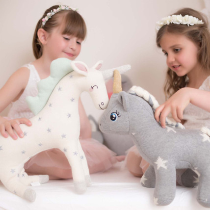 Avis Peluche Licorne en Tricot de Coton 100% Naturel Sevira Kids 4