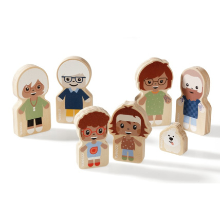 Avis Maxi lot 7 figurines en bois famille buisson Wesco 1
