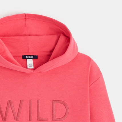 Avis Sweat à capuche à message rose fille OKAIDI 3
