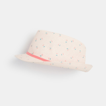 Avis Chapeau de soleil trilby à petits motifs rose fille OKAIDI 1