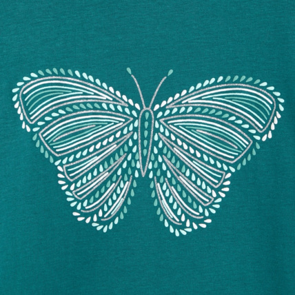 Avis T-shirt à motif pailleté vert fille OKAIDI 2
