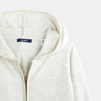 Avis Gilet zippé à capuche gris fille OKAIDI 3