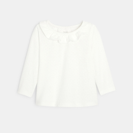Avis T-shirt col volanté maille fantaisie OBAÏBI 1