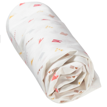 Avis Drap housse en popeline à imprimé animaux 60 x 120 cm Prémaman 1