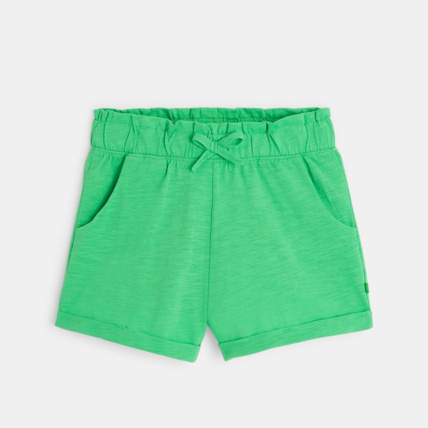 Avis Short en jersey uni vert fille OKAIDI 1