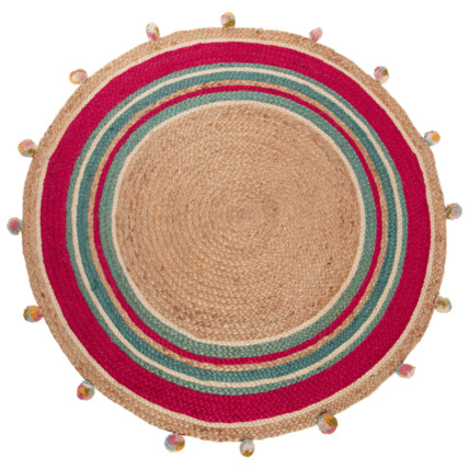 Avis Tapis de chambre en jute avec pompons Prémaman 1