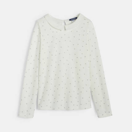 Avis T-shirt col Claudine blanc fille OKAIDI 1