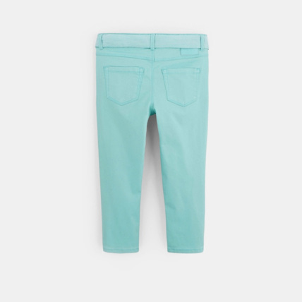 Avis Pantalon capri ceinturé bleu fille OKAIDI 2