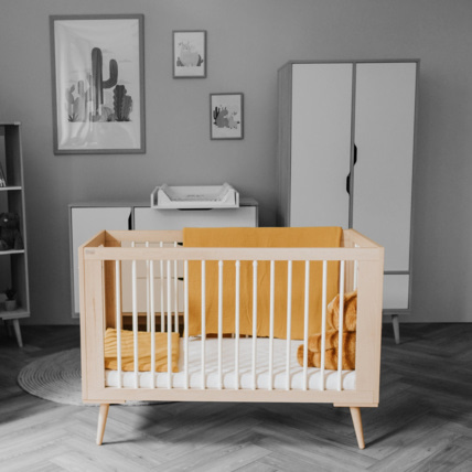 Avis Lit bébé à barreaux avec sommier réglable SOFIE LITTLE SKY BY KLUPS 8