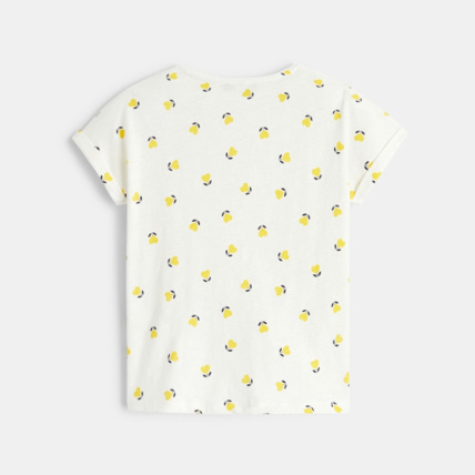 Avis T-shirt imprimé fleuri jaune fille OKAIDI 4
