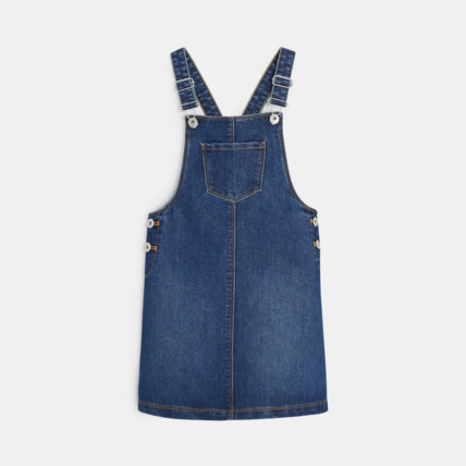 Avis Robe-salopette en jean bleue fille OKAIDI 1
