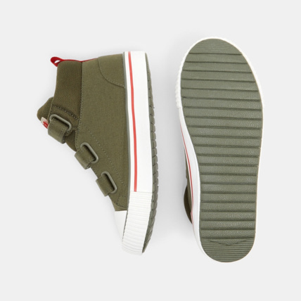 Avis Baskets mid toile à scratch vertes garçon OKAIDI 3